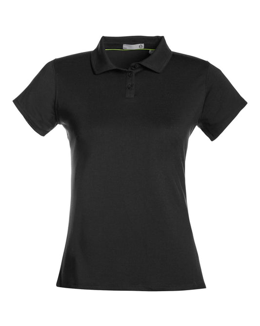Women's Air Lightweight Polo - Front - B665D8502 - Black