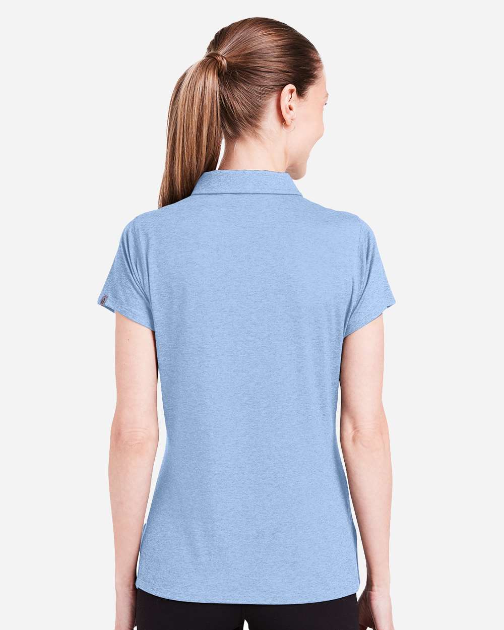 Women's Air Lightweight Polo - OnModelBack - B665D8252 - Polar Heather