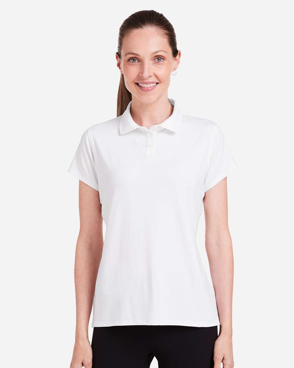 Women's Air Lightweight Polo - OnModelFront - B665D8002 - White
