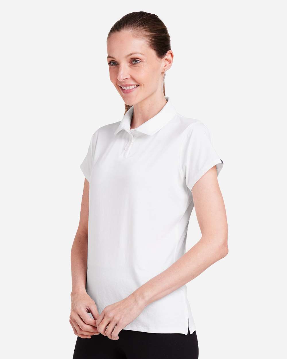 Women's Air Lightweight Polo - OnModelSide - B665D8002 - White
