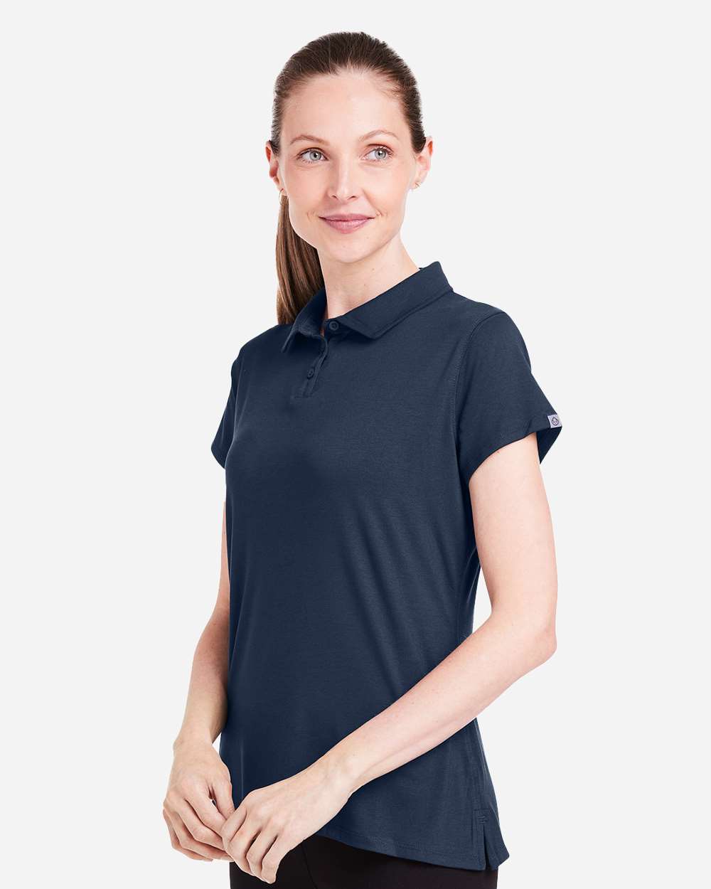 Women's Air Lightweight Polo - OnModelSide - B665D8652 - Classic Navy