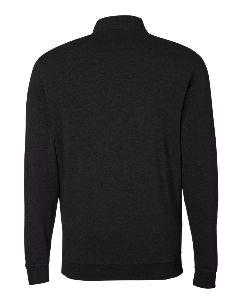 Men's Cloud French Terry Quarter-Zip Pullover - Back - B655D8503 - Black