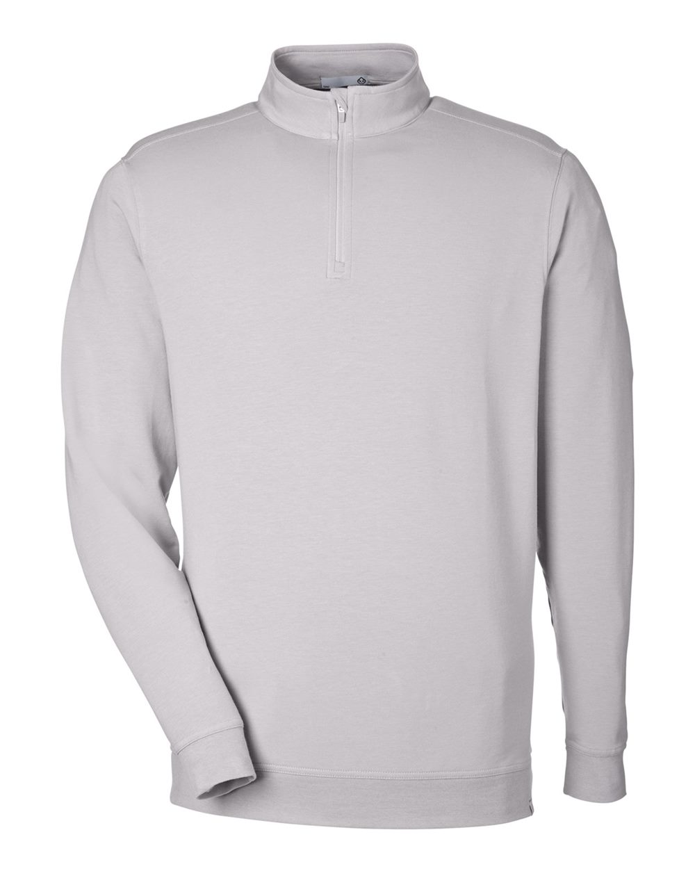 Men's Cloud French Terry Quarter-Zip Pullover - Front - B655D8353 - Silver