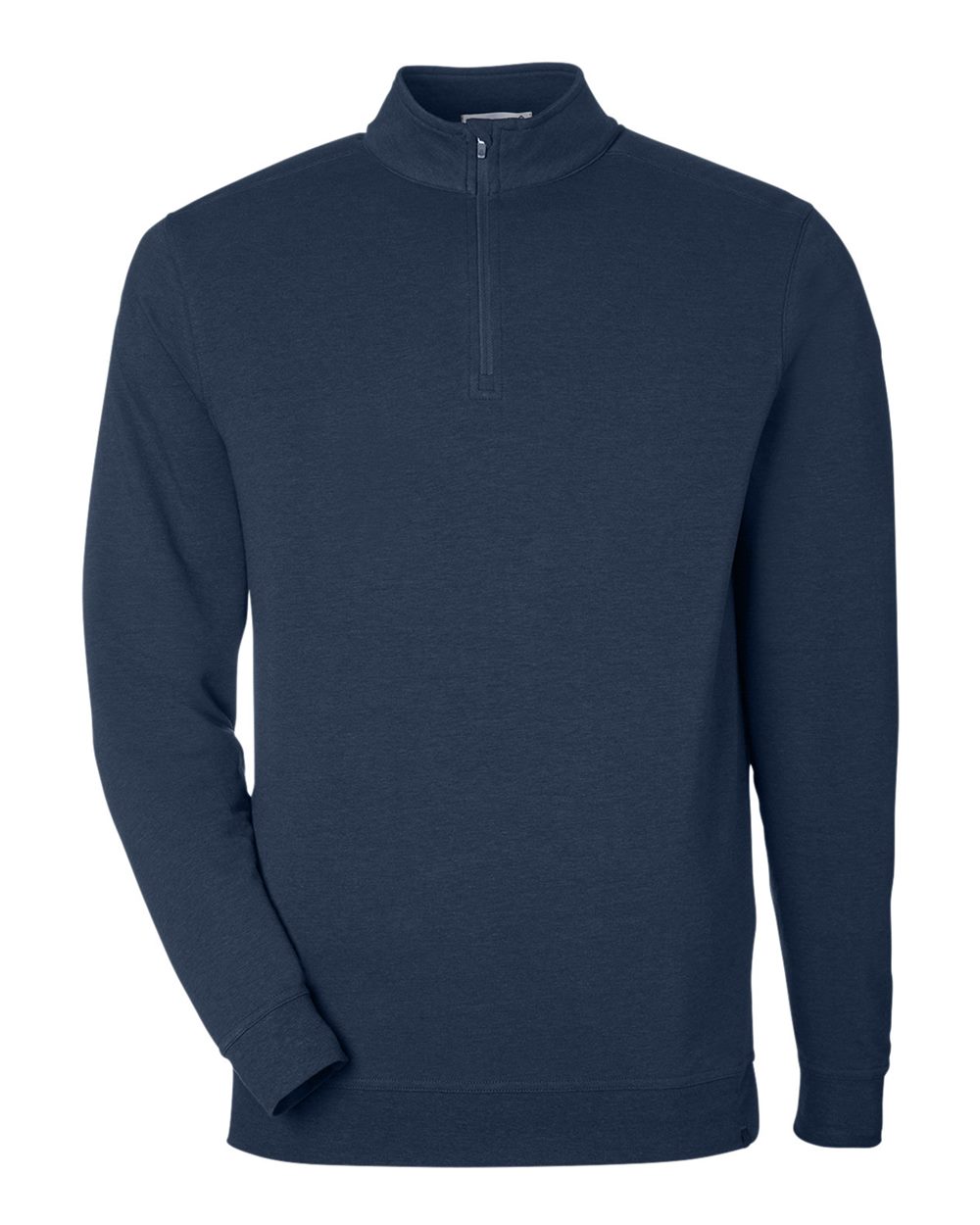 Men's Cloud French Terry Quarter-Zip Pullover - Front - B655D8653 - Classic Navy
