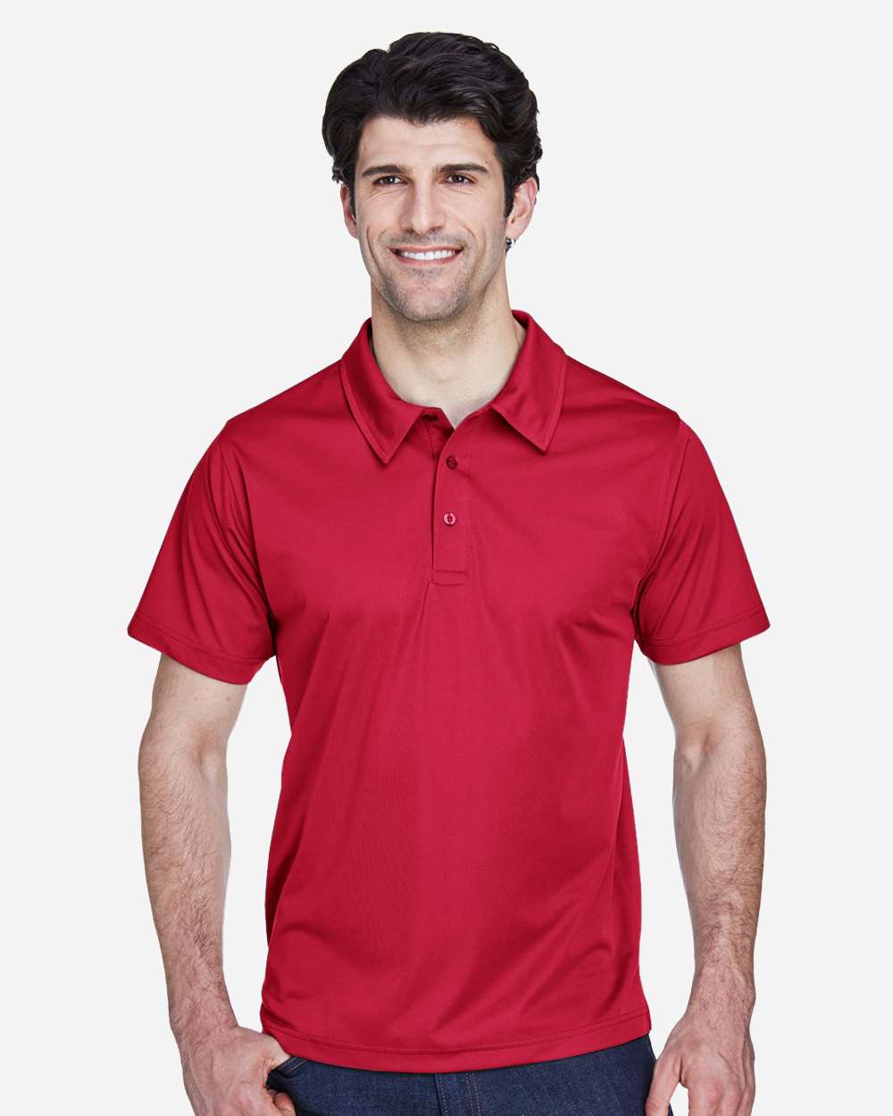 Men's Command Snag Protection Polo - OnModelFront - B690D9112 - Sport Scarlet Red