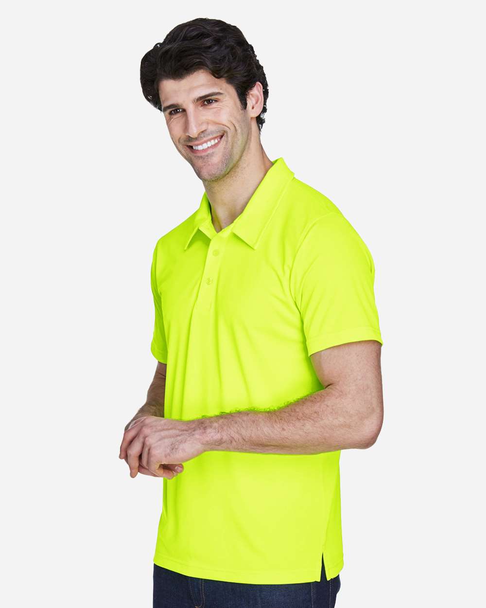 Men's Command Snag Protection Polo - OnModelSide - B690D9172 - Safety Yellow