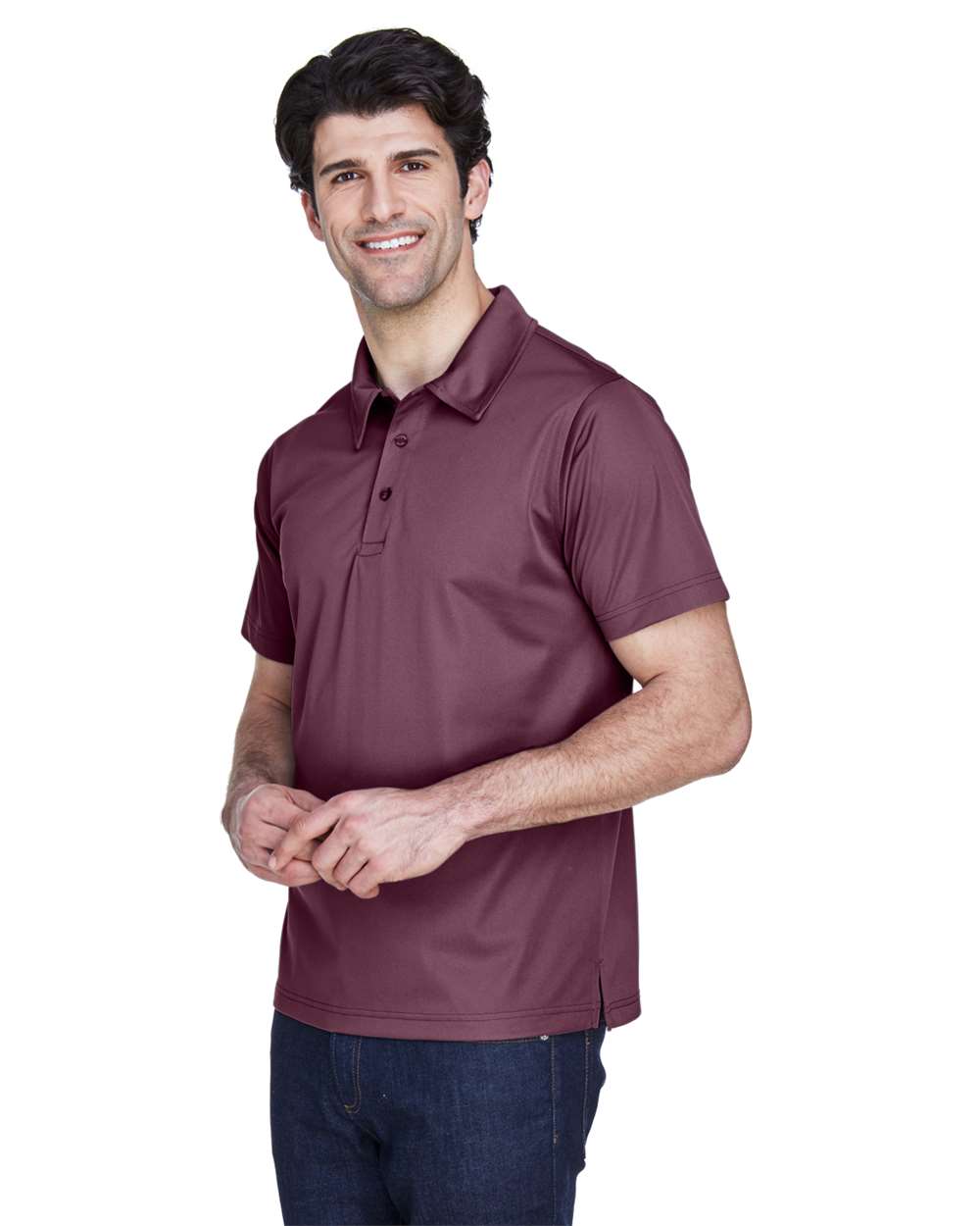Men's Command Snag Protection Polo - OnModelSide - B690D9532 - Sport Dark Maroon