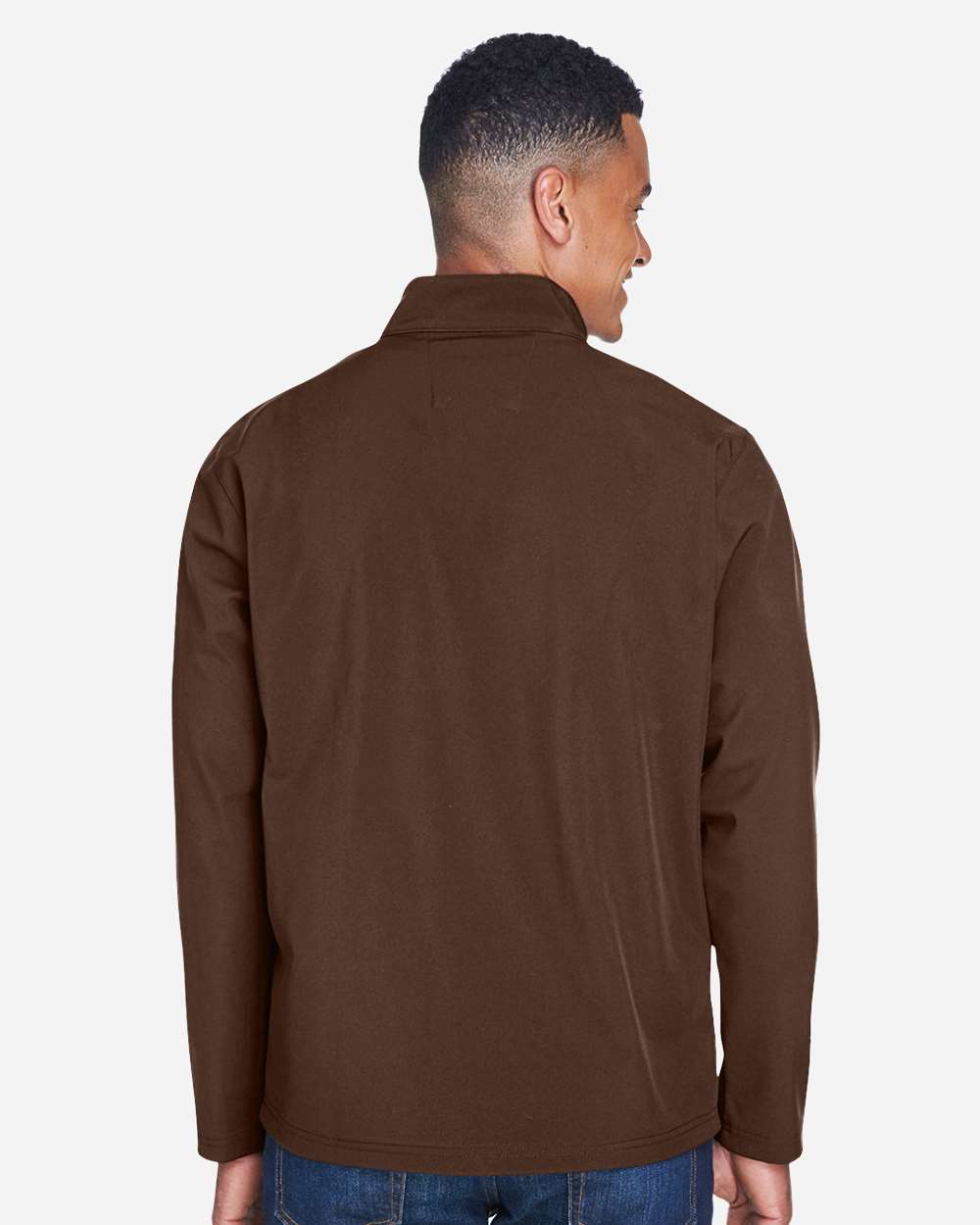 Men's Leader Soft Shell Jacket - OnModelBack - B738D9054 - Sport Dark Brown