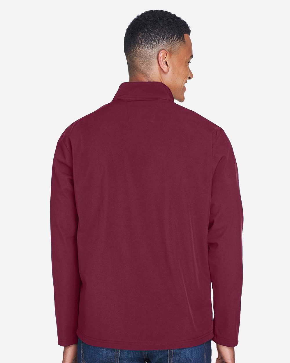 Men's Leader Soft Shell Jacket - OnModelBack - B738D9102 - Sport Maroon