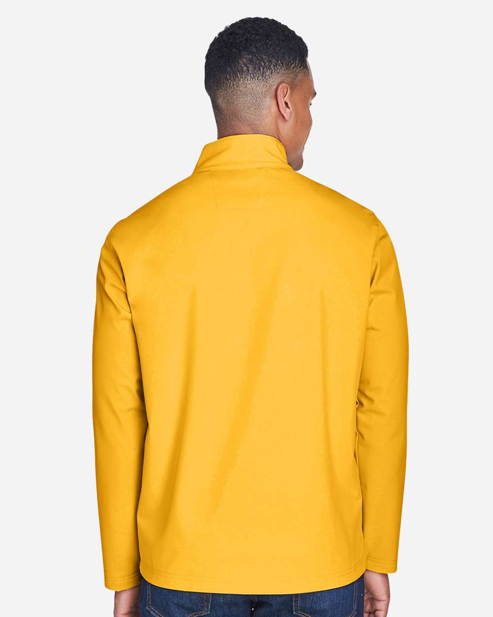 Men's Leader Soft Shell Jacket - OnModelBack - B738D9124 - Sport Athletic Gold