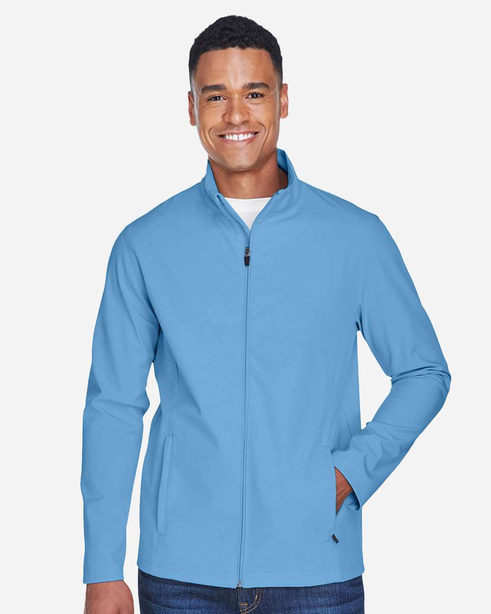 Men's Leader Soft Shell Jacket - OnModelFront - B738D9252 - Sport Light Blue