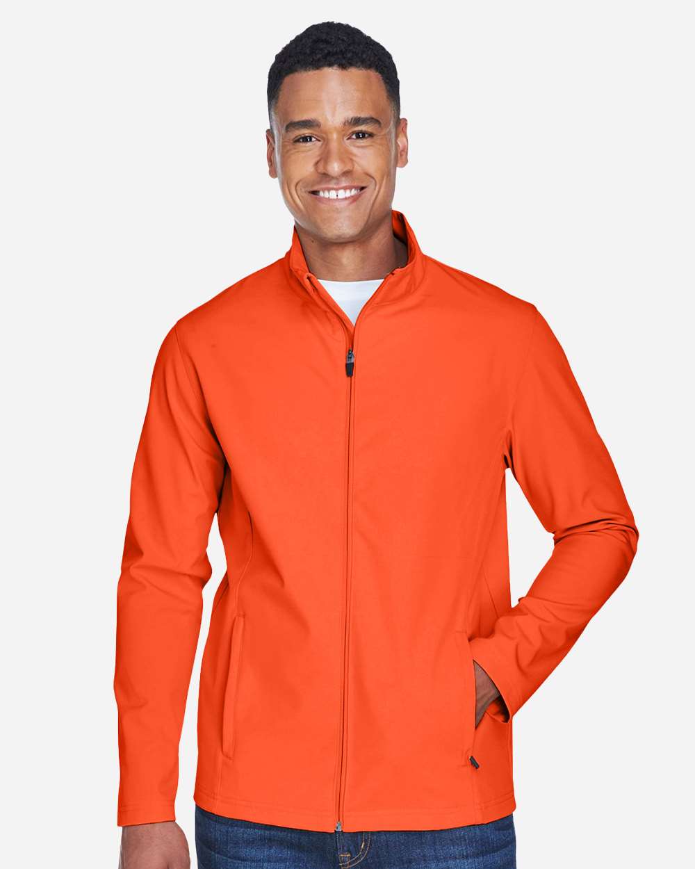 Men's Leader Soft Shell Jacket - OnModelFront - B738D9662 - Sport Orange