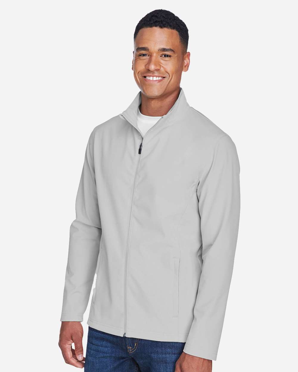 Men's Leader Soft Shell Jacket - OnModelSide - B738D9352 - Sport Silver