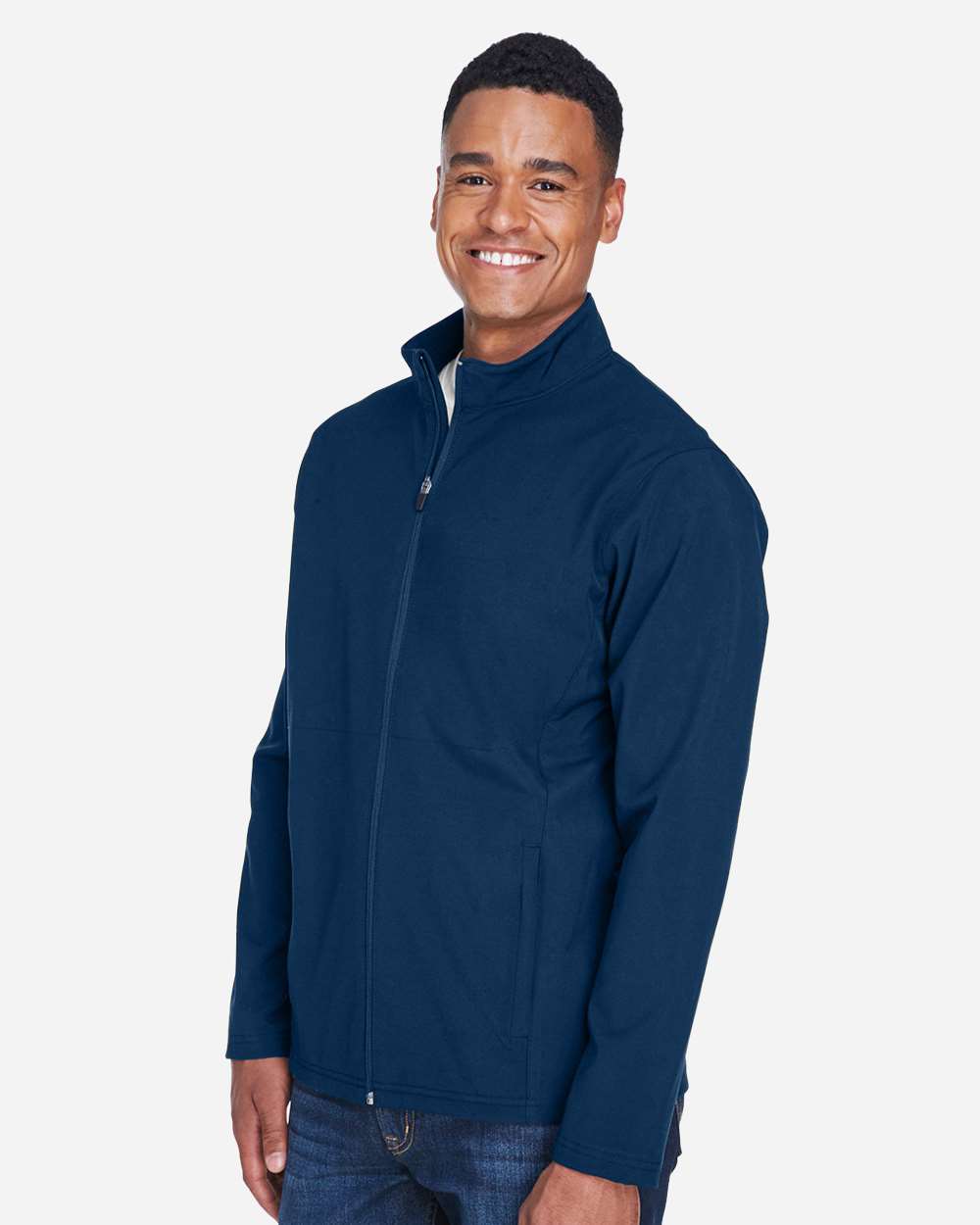 Men's Leader Soft Shell Jacket - OnModelSide - B738D9652 - Sport Dark Navy