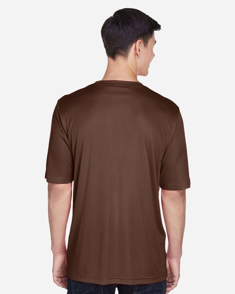 Men's Zone Performance T-Shirt - OnModelBack - B671D9052 - Sport Dark Brown