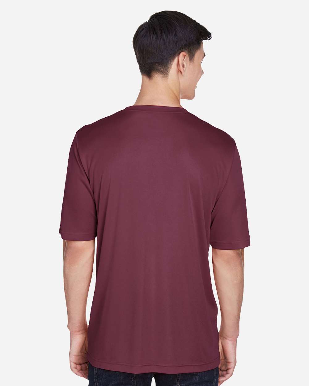 Men's Zone Performance T-Shirt - OnModelBack - B671D9532 - Sport Dark Maroon