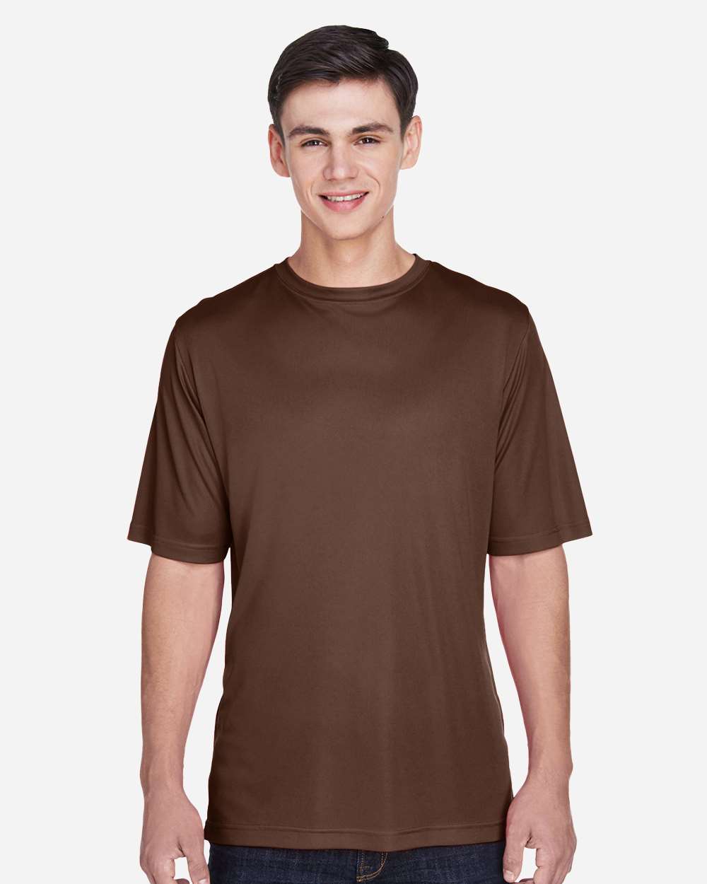 Men's Zone Performance T-Shirt - OnModelFront - B671D9052 - Sport Dark Brown