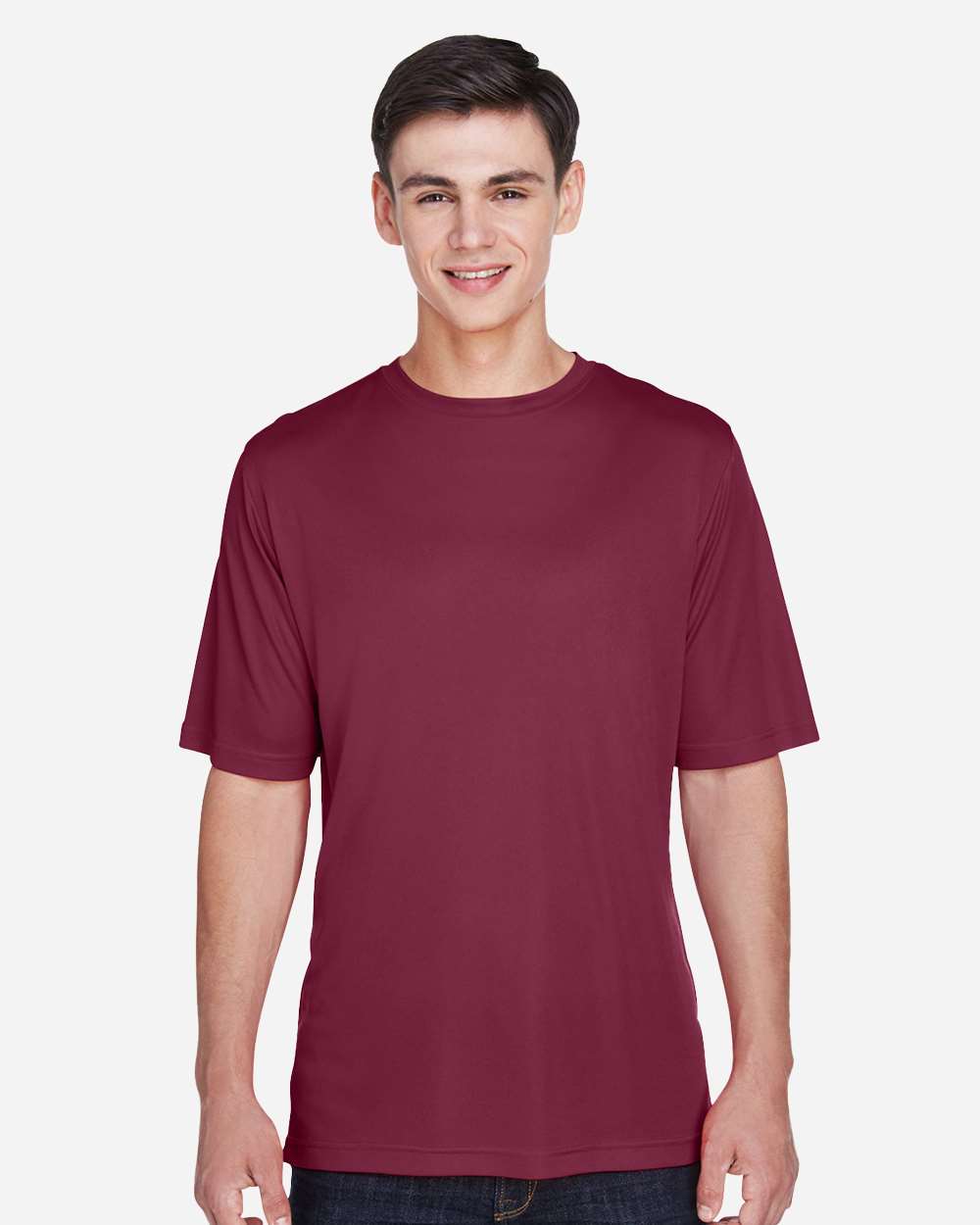 Men's Zone Performance T-Shirt - OnModelFront - B671D9102 - Sport Maroon