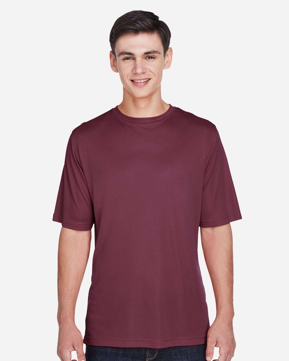 Men's Zone Performance T-Shirt - OnModelFront - B671D9532 - Sport Dark Maroon