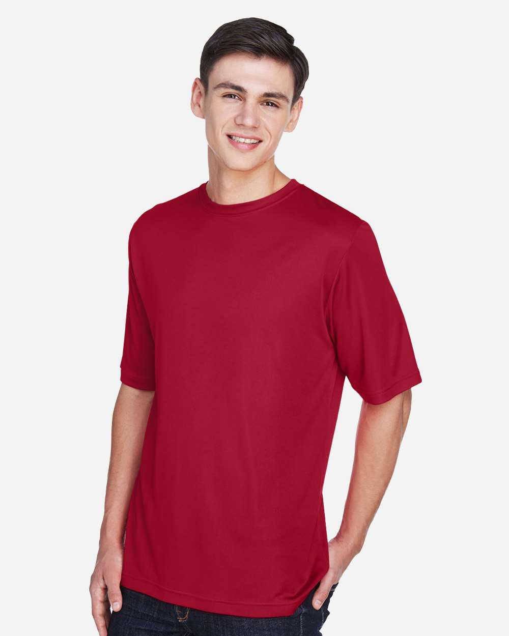 Men's Zone Performance T-Shirt - OnModelSide - B671D9142 - Sport Scarlet Red