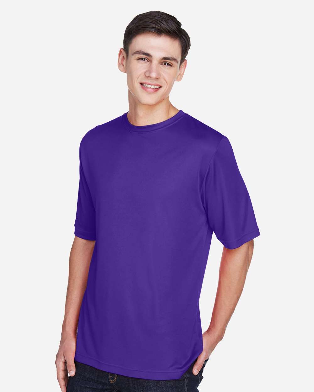Men's Zone Performance T-Shirt - OnModelSide - B671D9672 - Sport Purple