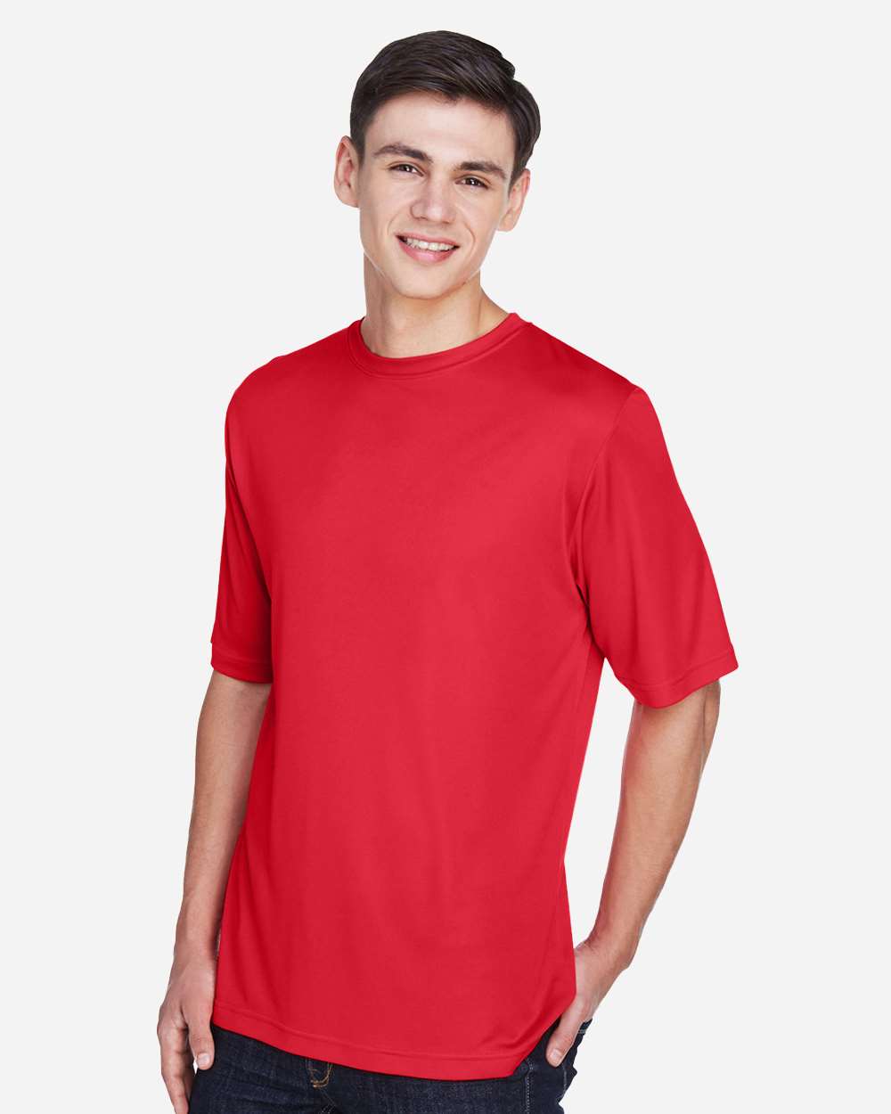 Men's Zone Performance T-Shirt - OnModelSide - B671D9702 - Sport Red