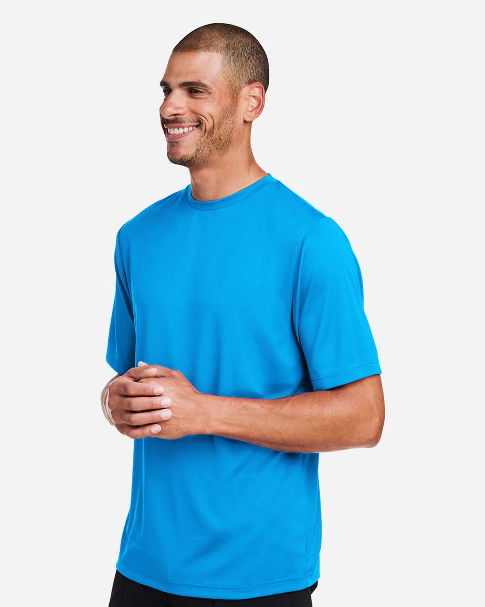 Men's Zone Performance Mesh T-Shirt - OnModelSide - B686D9062 - Electric Blue