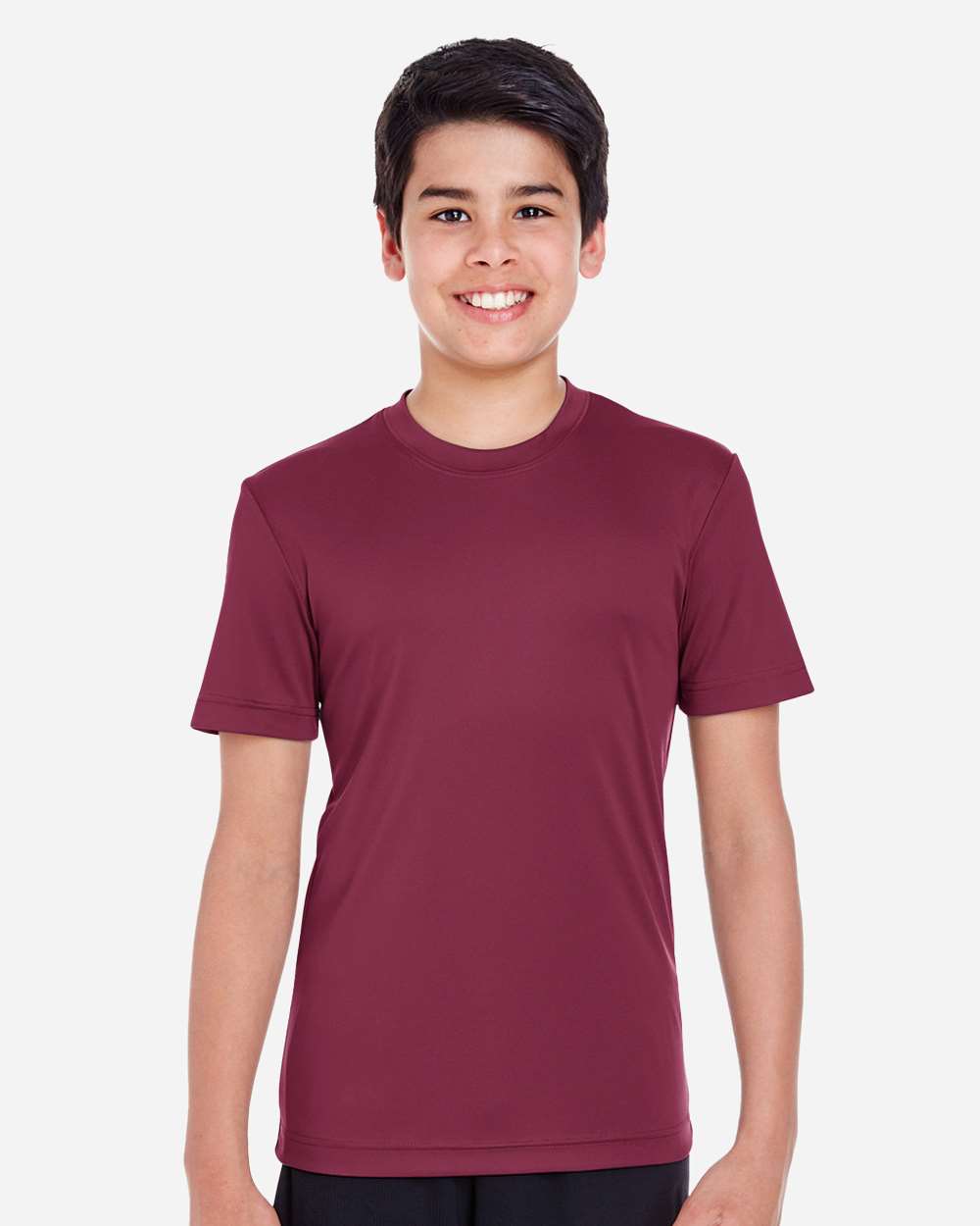 Youth Zone Performance T-Shirt - OnModelFront - B683D9102 - Sport Maroon