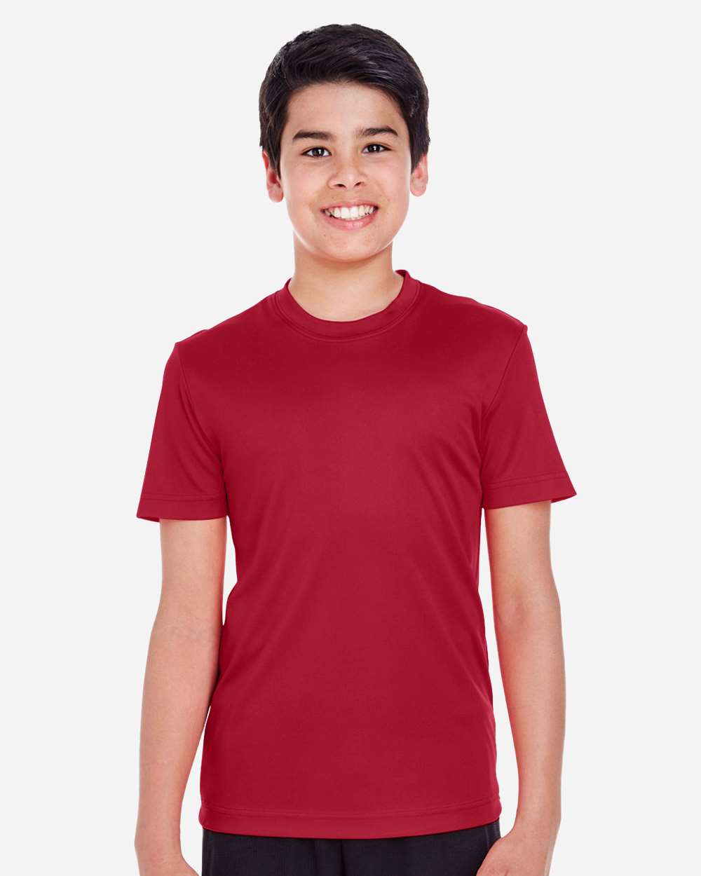 Youth Zone Performance T-Shirt - OnModelFront - B683D9142 - Sport Scarlet Red