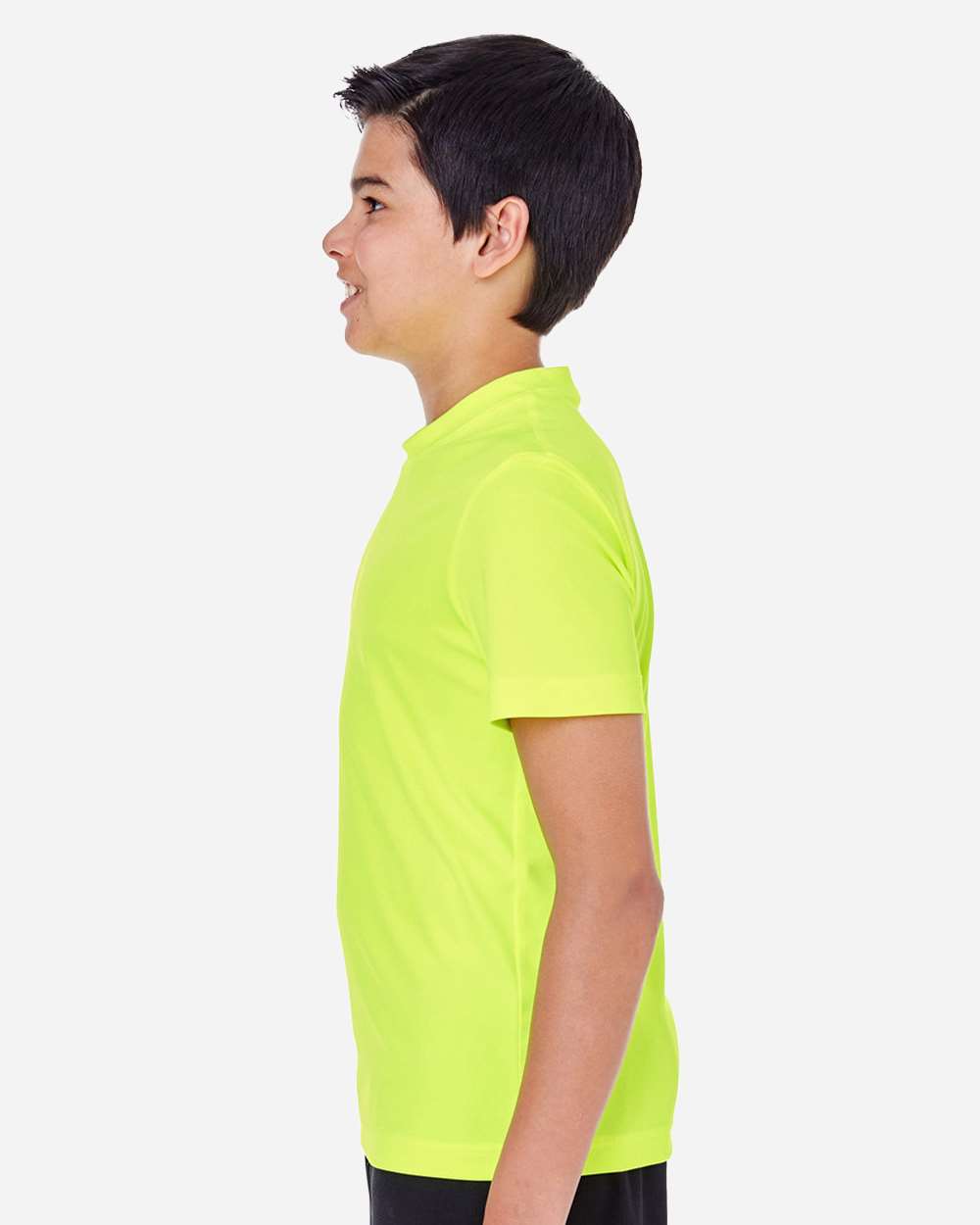 Youth Zone Performance T-Shirt - OnModelSide - B683D9172 - Safety Yellow