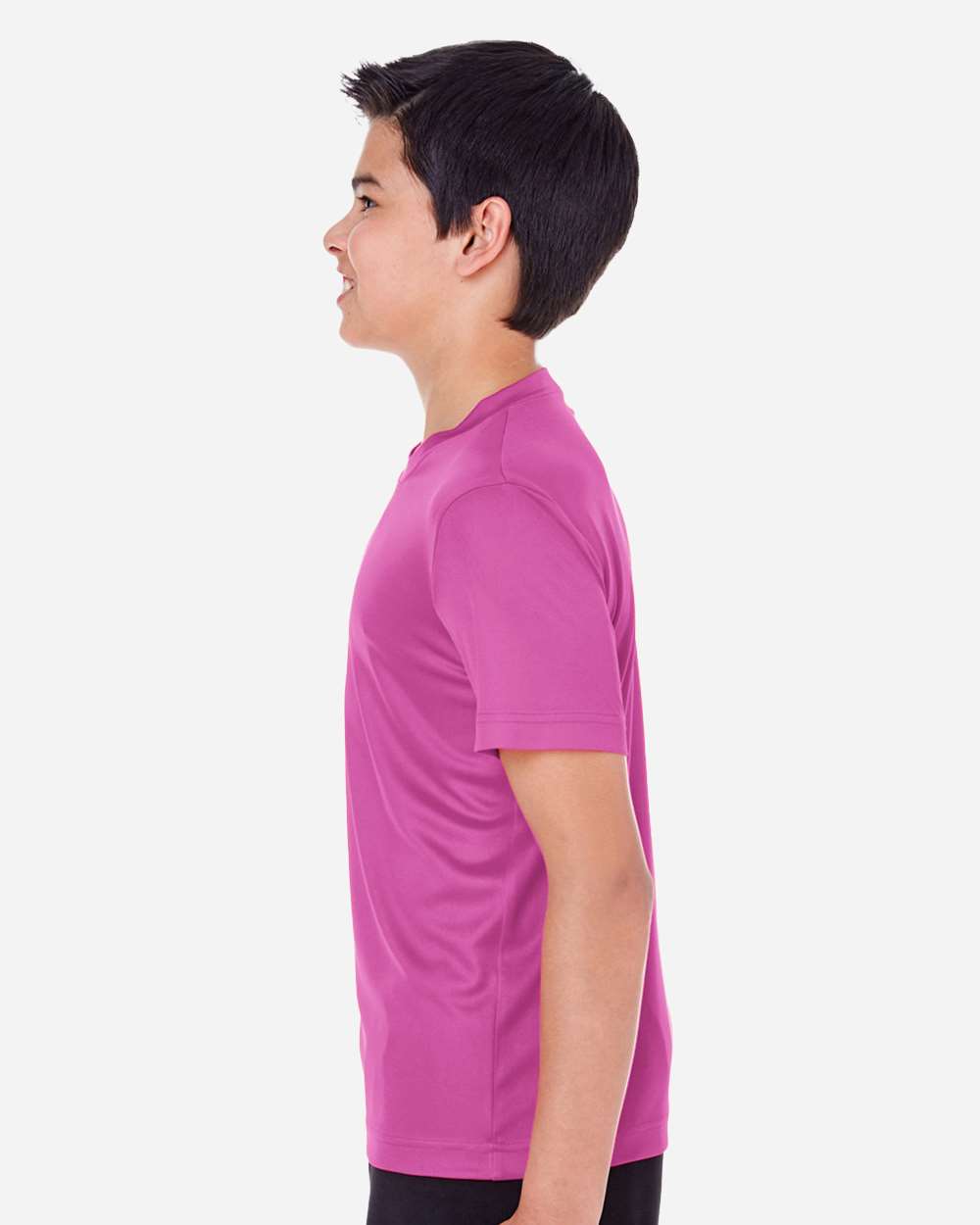 Youth Zone Performance T-Shirt - OnModelSide - B683D9312 - Sport Charity Pink