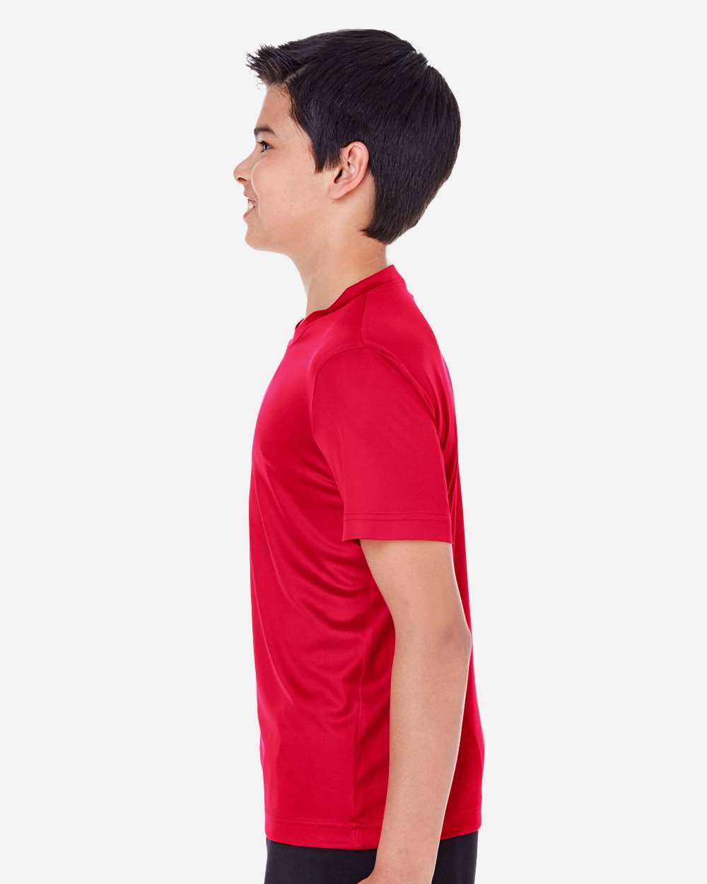 Youth Zone Performance T-Shirt - OnModelSide - B683D9702 - Sport Red