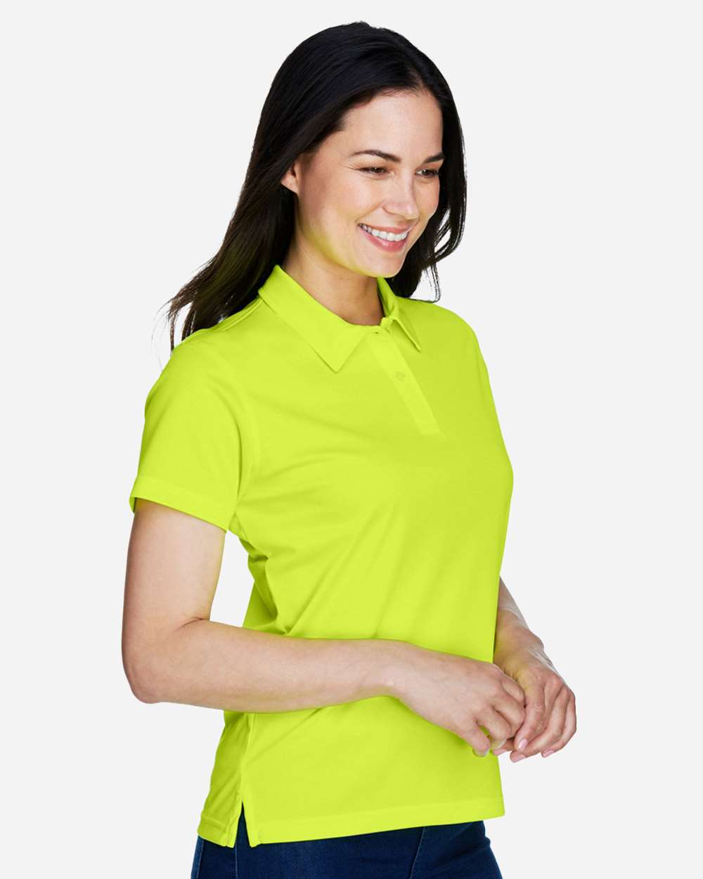 Women's Command Snag Protection Polo - OnModelSide - B693D9172 - Safety Yellow
