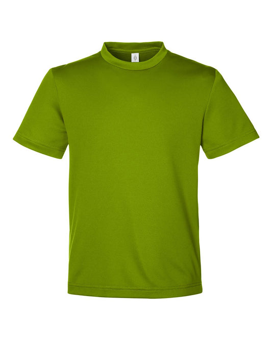 Youth Zone Performance Mesh T-Shirt - Front - B688D9162 - Acid Green