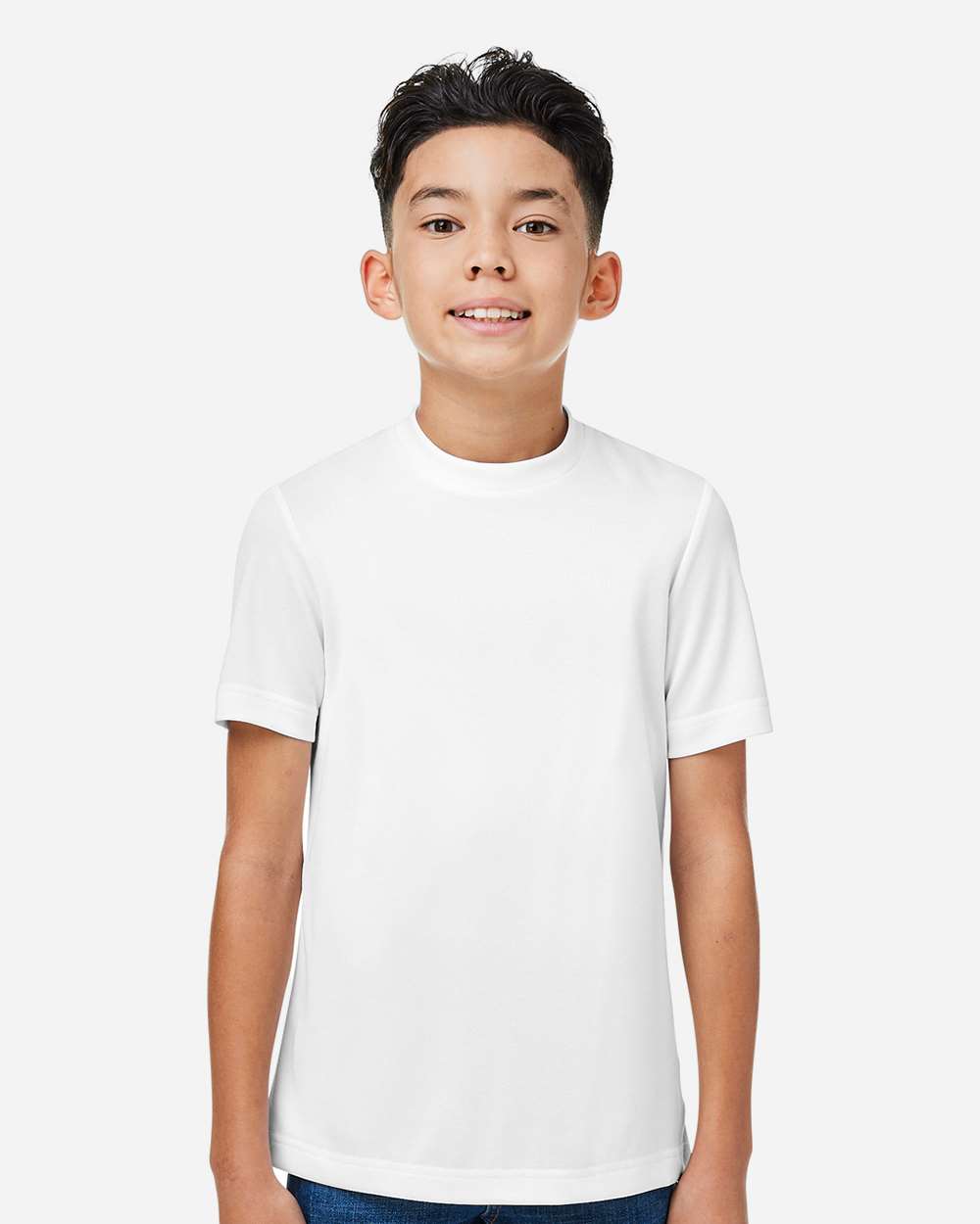 Youth Zone Performance Mesh T-Shirt - OnModelFront - B688D9002 - White