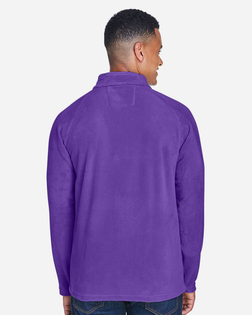 Men's Campus Microfleece Jacket - OnModelBack - B751D9672 - Sport Purple