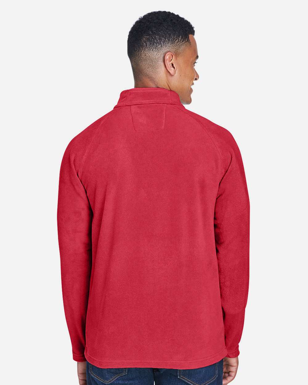Men's Campus Microfleece Jacket - OnModelBack - B751D9702 - Sport Red