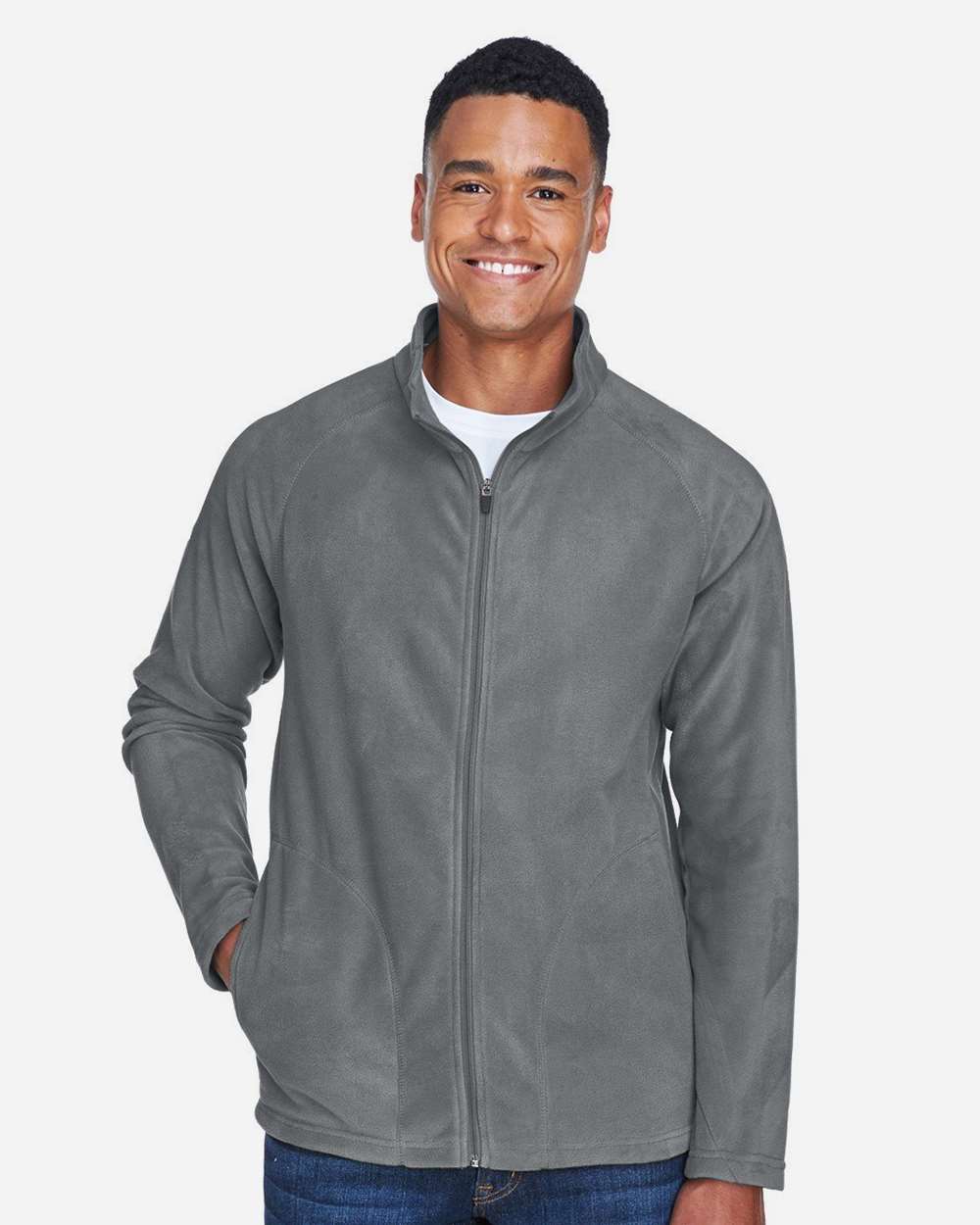 Men's Campus Microfleece Jacket - OnModelFront - B751D9132 - Sport Graphite