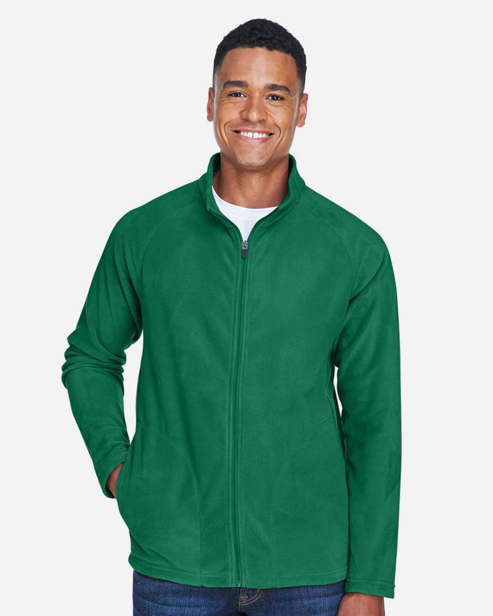 Men's Campus Microfleece Jacket - OnModelFront - B751D9602 - Sport Kelly