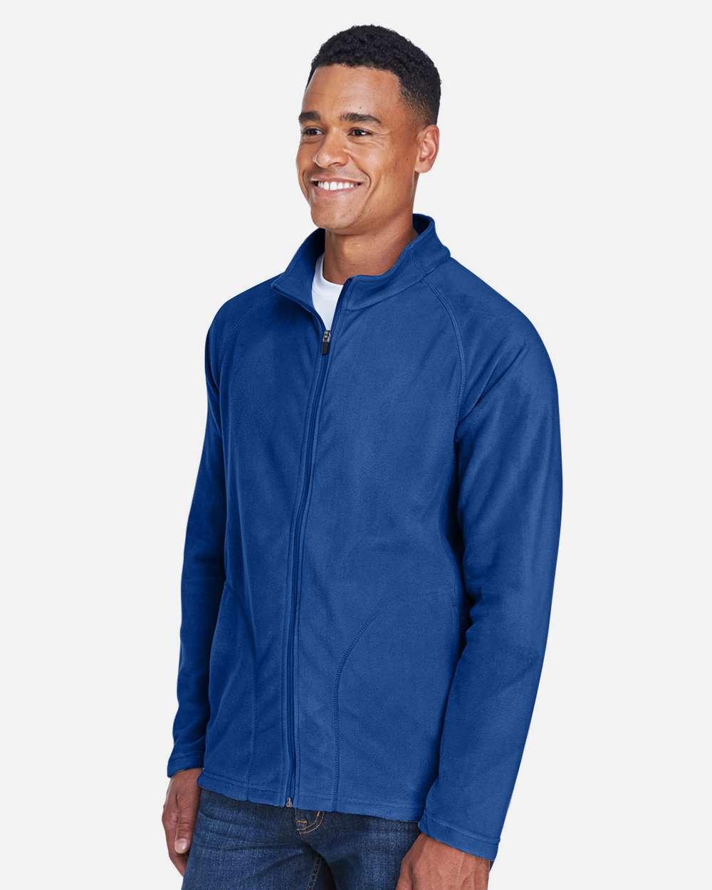 Men's Campus Microfleece Jacket - OnModelSide - B751D9752 - Sport Royal