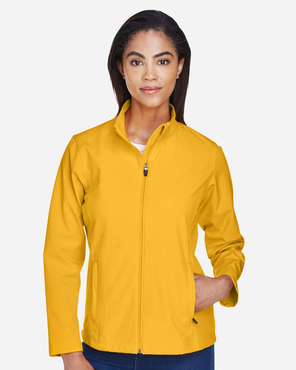 Women's Leader Soft Shell Jacket - OnModelFront - B743D9122 - Sport Athletic Gold