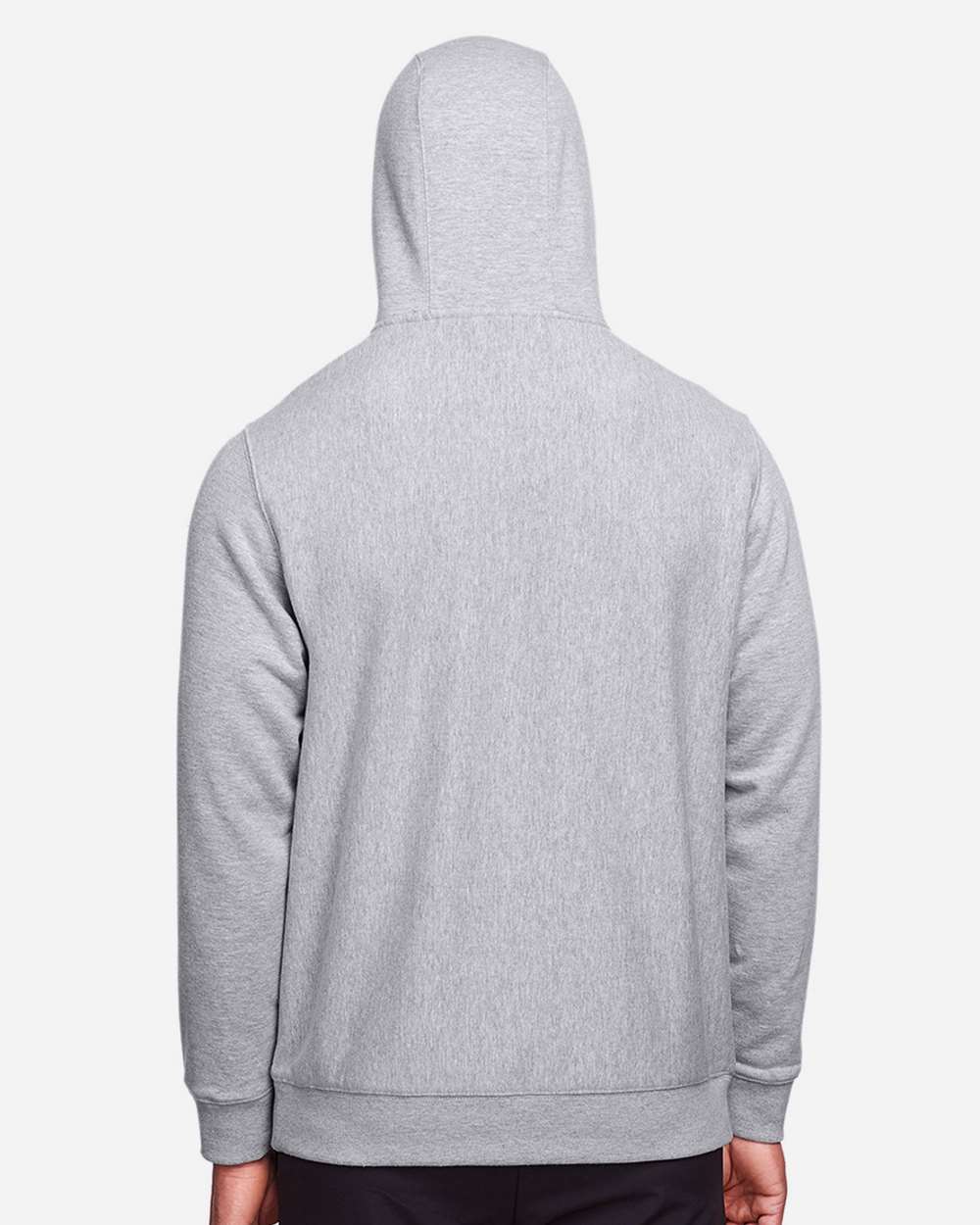 Unisex Zone HydroSport™ Heavyweight Hooded Sweatshirt - OnModelBack - B759D9103 - Athletic Heather