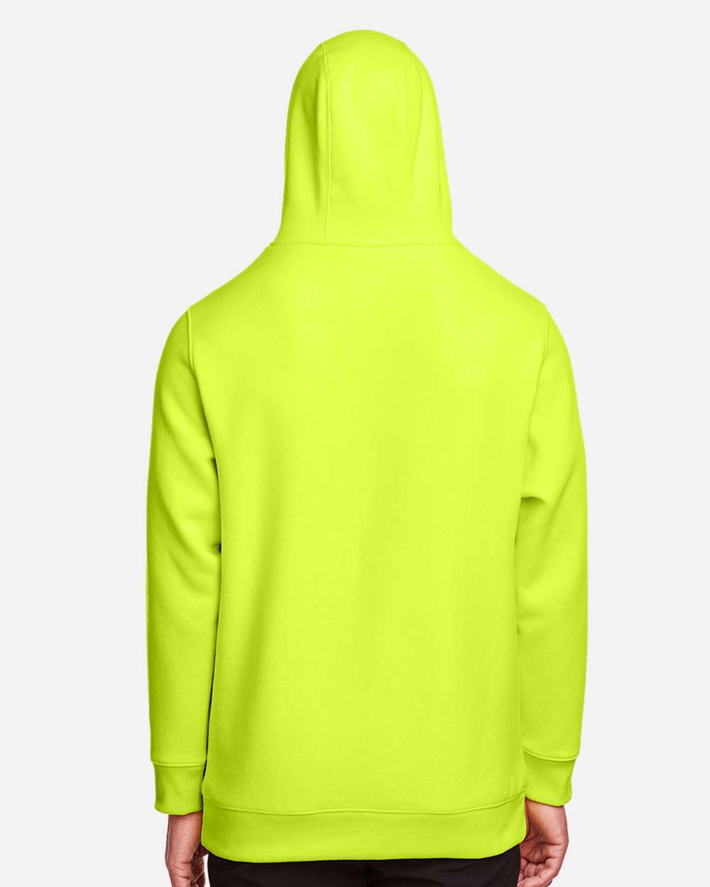 Unisex Zone HydroSport™ Heavyweight Hooded Sweatshirt - OnModelBack - B759D9174 - Safety Yellow