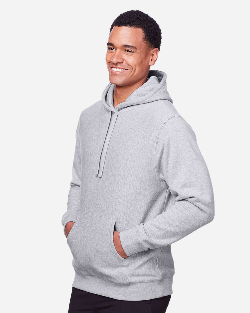 Unisex Zone HydroSport™ Heavyweight Hooded Sweatshirt - OnModelSide - B759D9103 - Athletic Heather