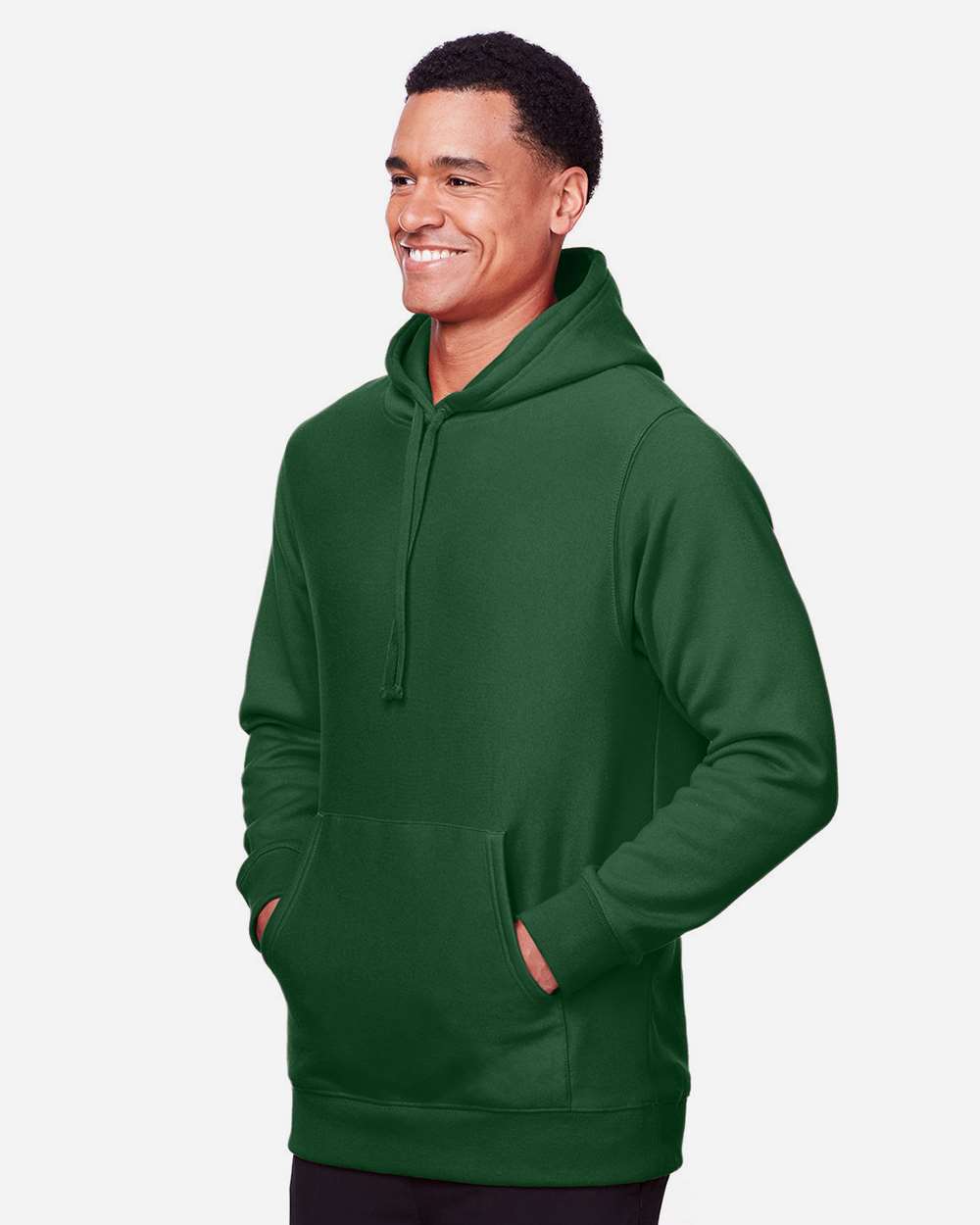 Unisex Zone HydroSport™ Heavyweight Hooded Sweatshirt - OnModelSide - B759D9194 - Sport Dark Green