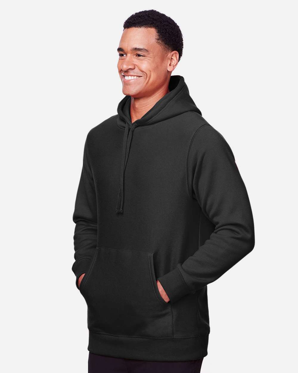 Unisex Zone HydroSport™ Heavyweight Hooded Sweatshirt - OnModelSide - B759D9503 - Black