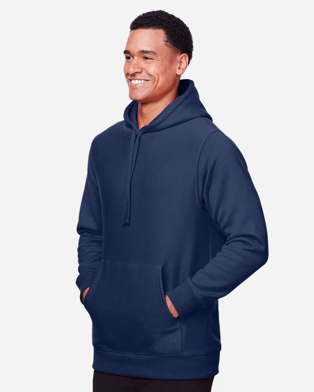 Unisex Zone HydroSport™ Heavyweight Hooded Sweatshirt - OnModelSide - B759D9653 - Sport Dark Navy