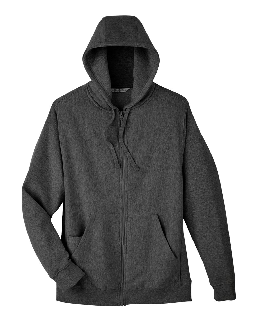 Unisex Zone HydroSport™ Heavyweight Full-Zip Hooded Sweatshirt - Front - B758D9022 - Dark Grey Heather