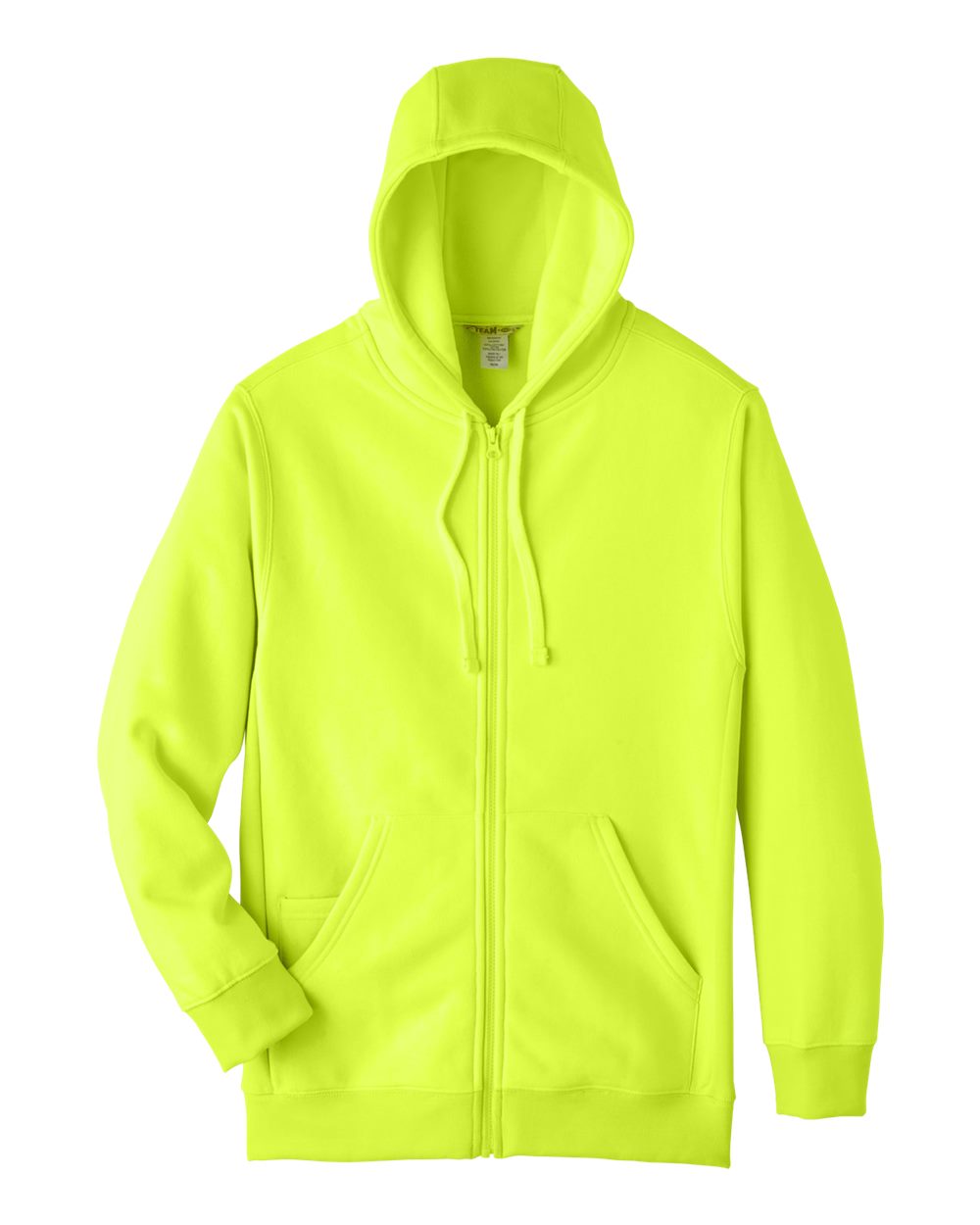 Unisex Zone HydroSport™ Heavyweight Full-Zip Hooded Sweatshirt - Front - B758D9172 - Safety Yellow