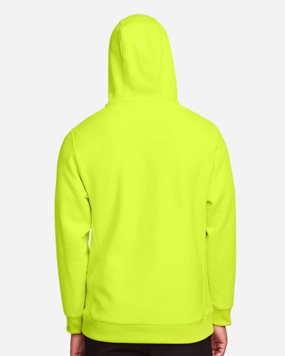 Unisex Zone HydroSport™ Heavyweight Full-Zip Hooded Sweatshirt - OnModelBack - B758D9172 - Safety Yellow